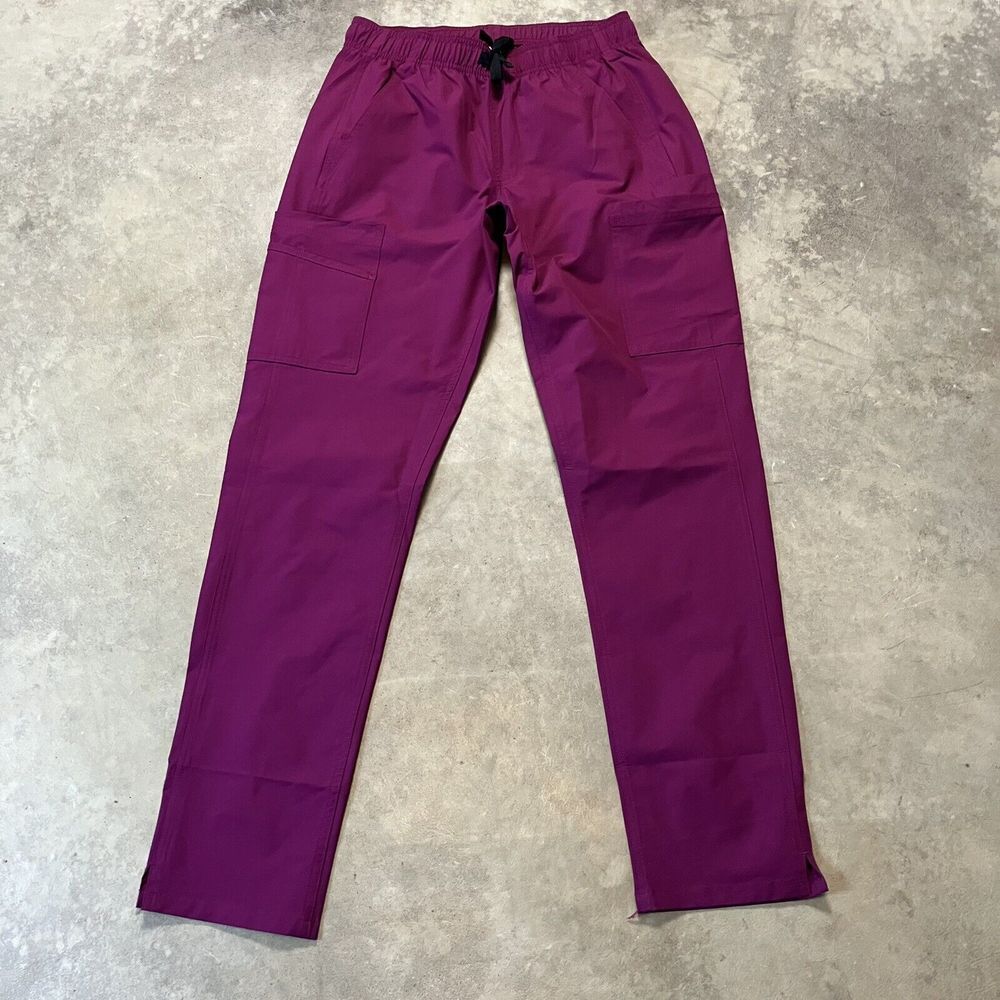 Carhartt Pants Womens Pink Straight Leg Scrub Pockets Drawstring Waist